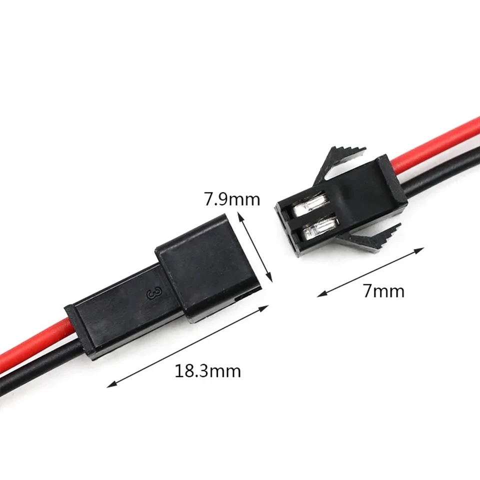 2 PİN SM JST 2P KABLOLU KONNEKTOR DİŞİ ERKEK TAKIM 20cm