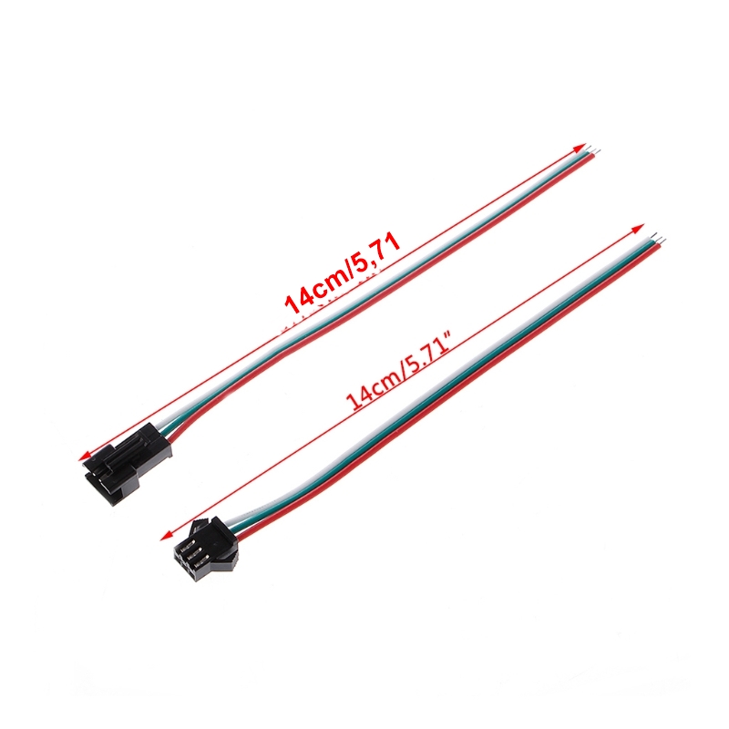 3 PİN JST 3P KABLOLU KONNEKTÖR ERKEK DİŞİ TAKIM 14cm