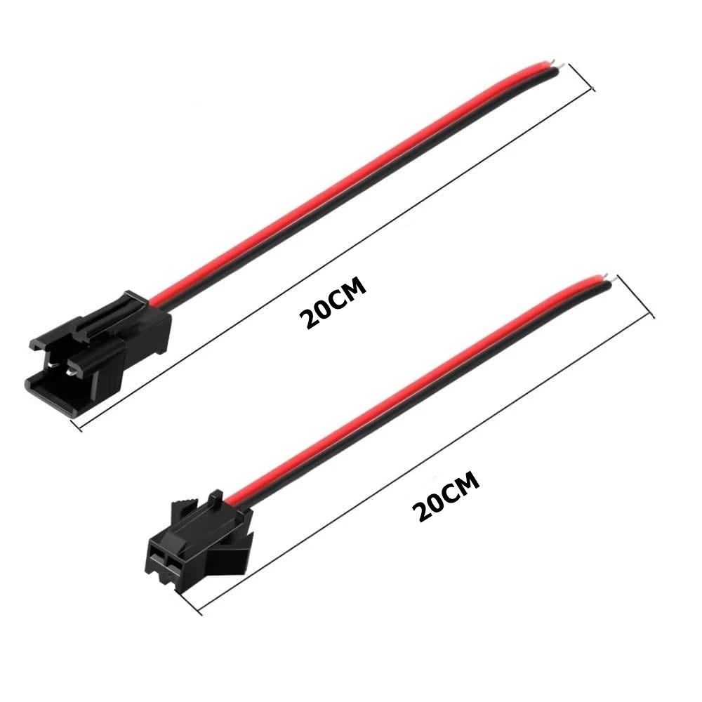 2 PİN SM JST 2P KABLOLU KONNEKTOR DİŞİ ERKEK TAKIM 20cm