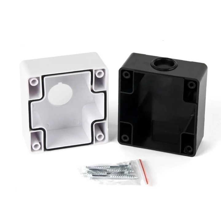 22mm Single Emergency Stop Button Enclosure – Grey-Black