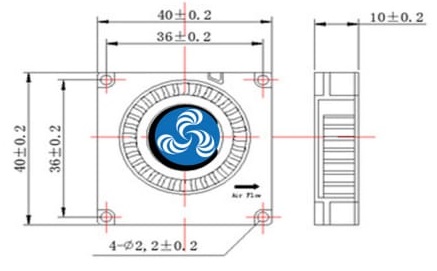 MR-217A FAN 40X40X10 5V 4010 SALYANGOZ FAN 0,11A