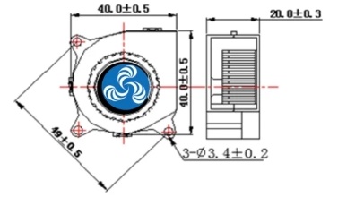 MR-217A FAN 40X40X20 12V 4020 SALYANGOZ FAN 0,06A
