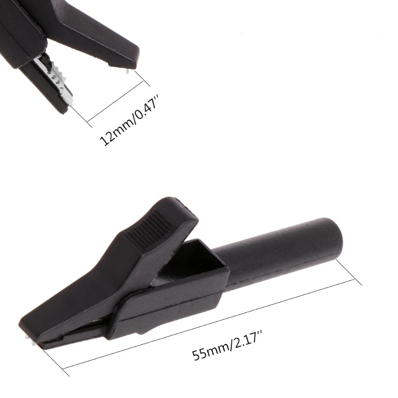 IC-243B KROKODİL 4MM BANAN JAK GİRİŞLİ SİYAH-KIRMIZI CATII 300V 15Amper