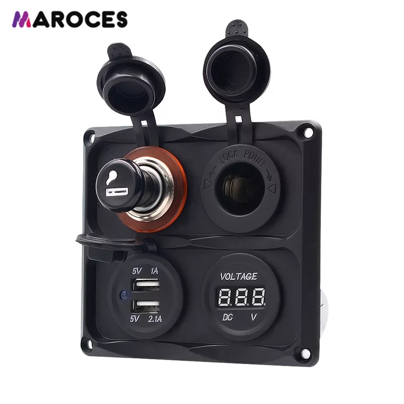 ÇAKMAKLIK ÇAKMAK USB ŞARJ SÖKETİ 1A 2.1A ŞARJ CİHAZI DİJİTAL VOLTMETRE 12V 24V