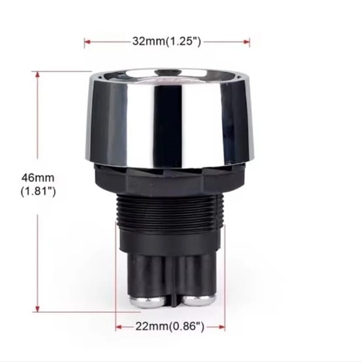 MR-180A-2 KIRMIZI IŞIKLI BUTON 12V 24V 50A ATEŞLEME MARŞ BUTONU