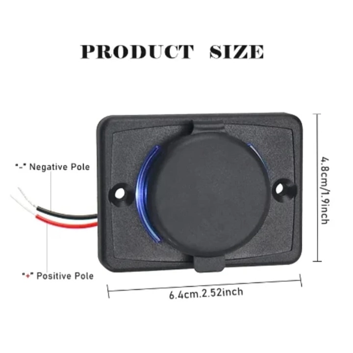 PANO TİP USB 3.0 + TYPE-C SOKET KULAKLI ŞARJ MODÜLÜ 63W PD PORT 12/24V