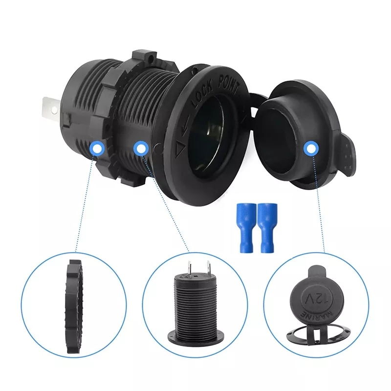  Oto Çakmak Fiş Çakmaklık Dişi Pano Tip 28mm Şase Monteli Fişli 