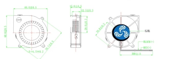 MR-217A FAN 60X60X15 12V 6015 SALYANGOZ FAN 0,08A