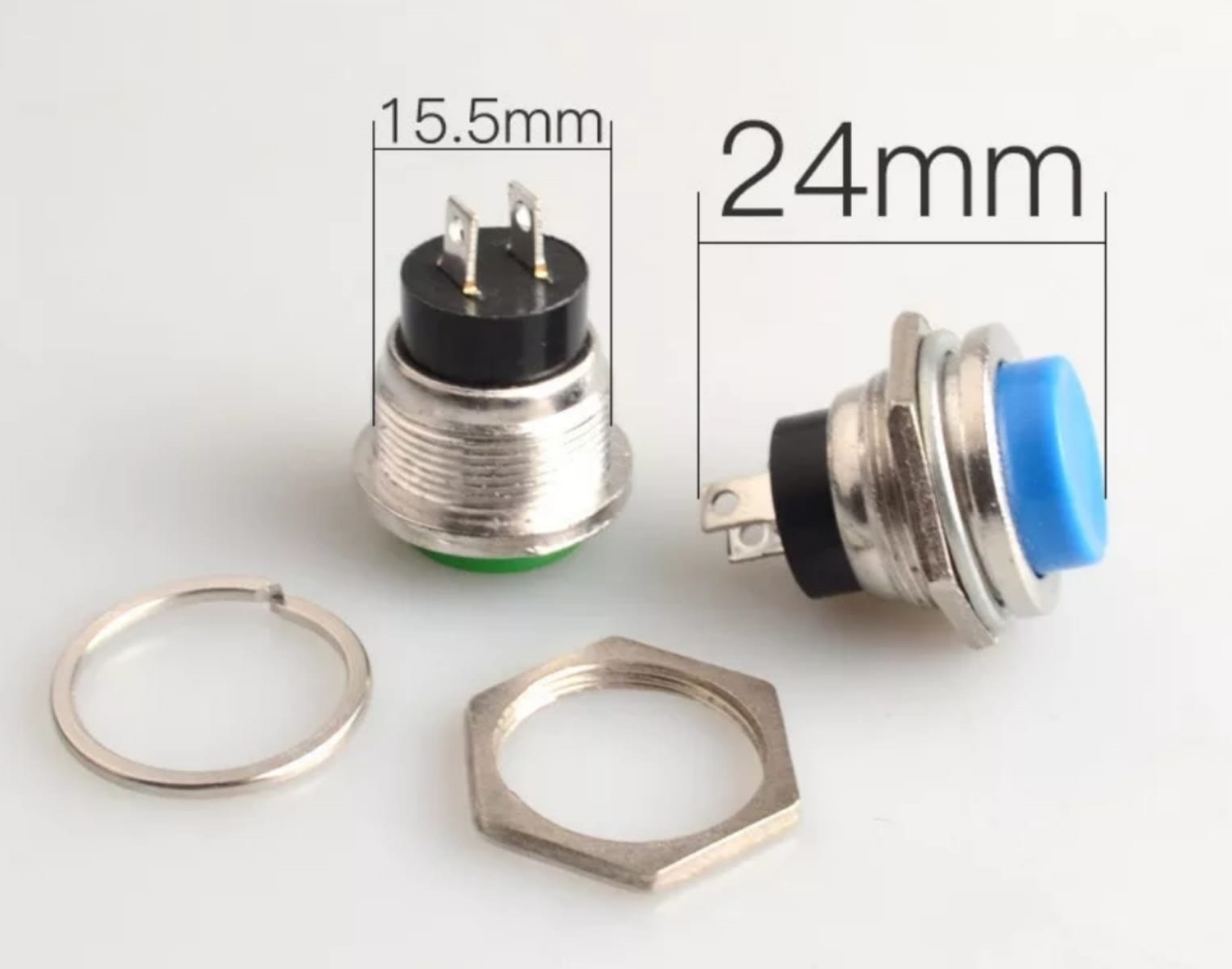 MR-180 16mm METAL KASA BASMALI BUTON