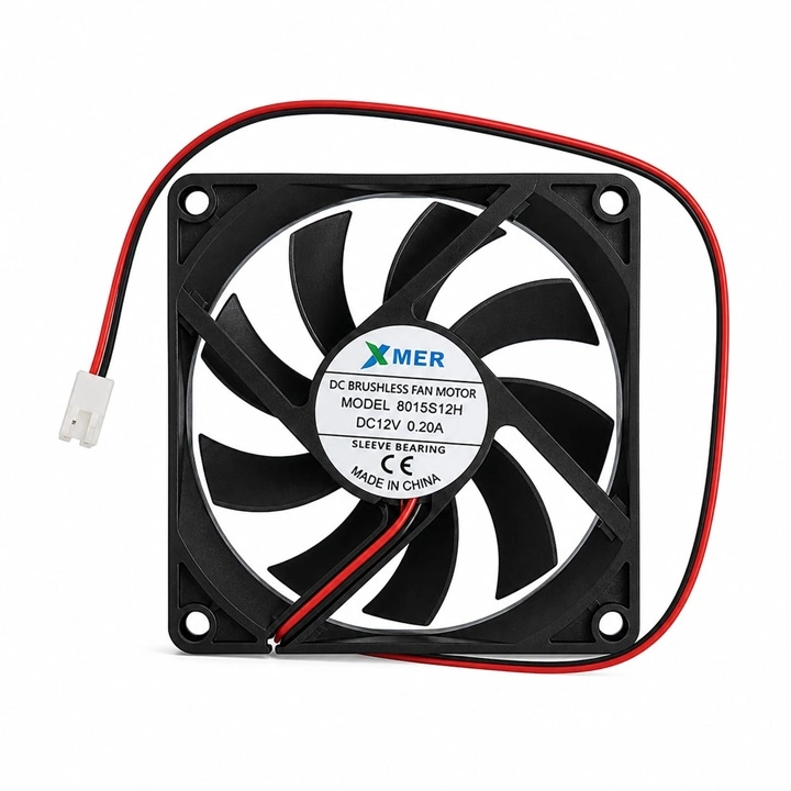 80X80X15mm 12V 0.20A 2P XMER FAN 2 UÇLU