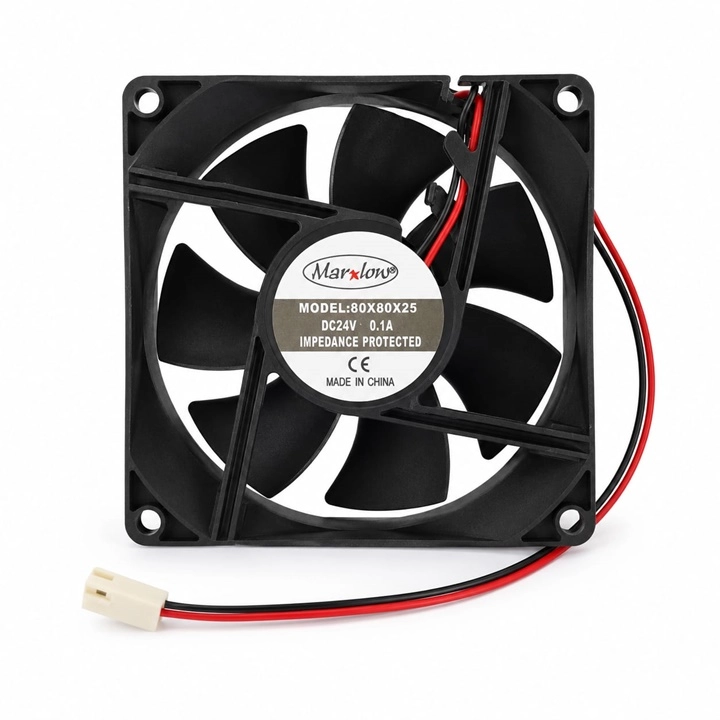 8CM 80X80X25 DC FAN 24V 2P 2 UÇLU 0.10A