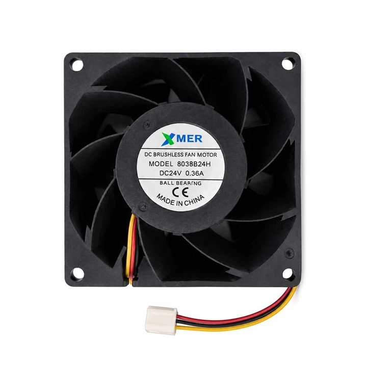 8CM 38MM 24 VOLT 80X80X38 24V 3 UÇLU 0.36A RULMANLI FAN