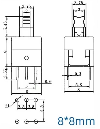 MR-199 KALMASIZ BUTON YAYLI 6P (8X8MM)