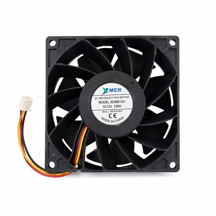9CM 12VOLT 92X92X38mm 12V 3 KABLOLU RULMANLI 0.80A FAN