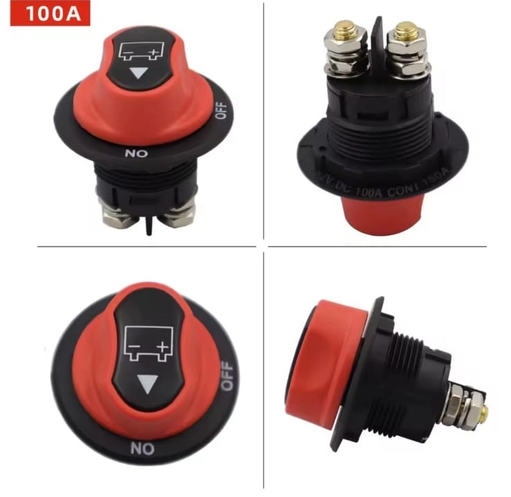 MR-275C-2 AKÜ DEVRE KESİCİ ŞALTERİ 100A 2P ON-OFF SİYAH