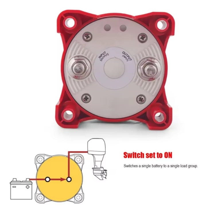 MR-275E-1 AKÜ DEVRE KESİCİ ŞALTERİ 350A 2P 12-48V ON-OFF