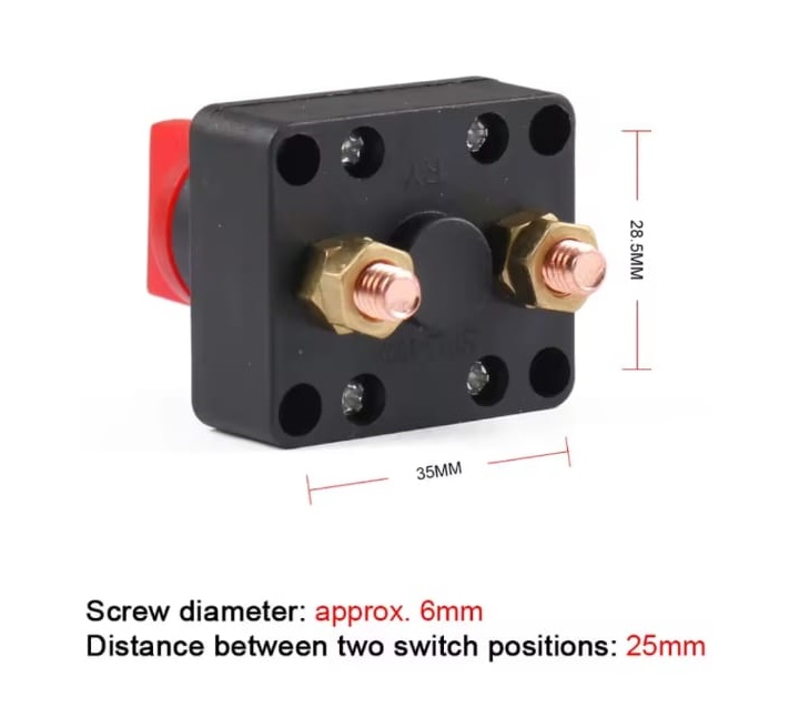 MR-275G-2 AKÜ DEVRE KESİCİ ŞALTERİ 50A 2P 12-48V ON-OFF 50 AMPER GÖMME