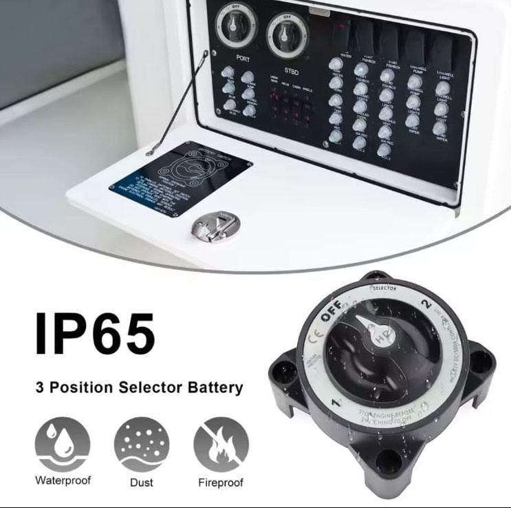 MR-275H AKÜ DEVRE KESİCİ ŞALTERİ 500A AGIR HİZMET 3P 12-32V OFF 1+2 