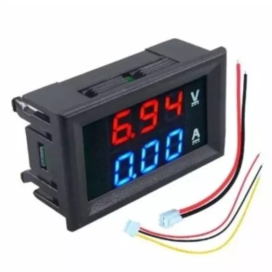 DİJİTAL VOLT-AMPERMETRE DC 3-100V 0-10A