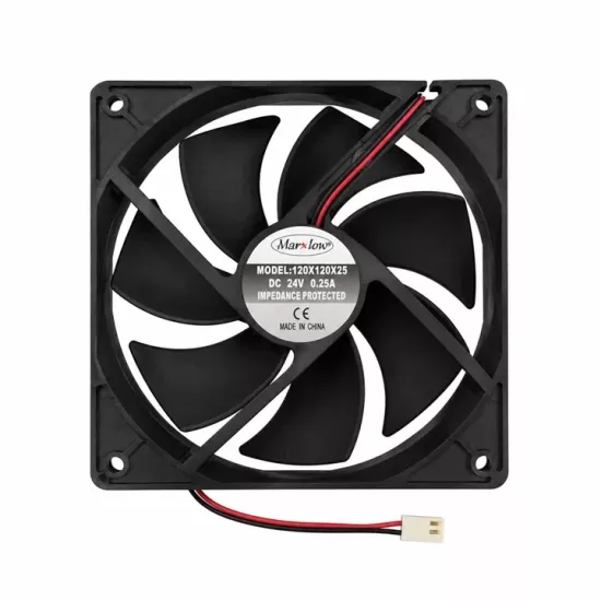 12CM 24VOLT FAN 120X120X25 24V 2P DC 2 UÇLU 0.25A