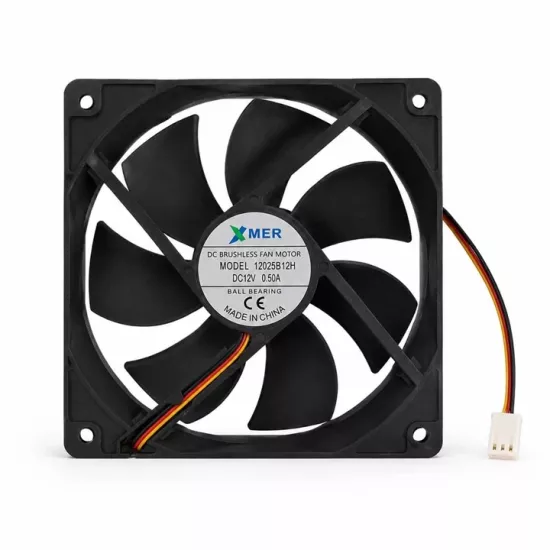 12CM 12VOLT 25MM 120X120X25MM 12V 0.50A RULMANLI FAN