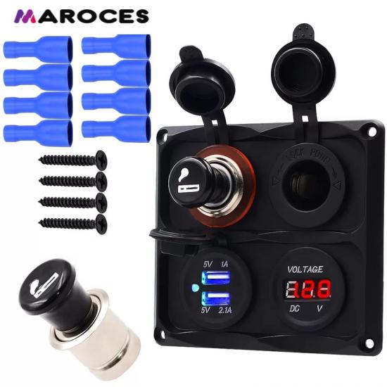 ÇAKMAKLIK ÇAKMAK USB ŞARJ SÖKETİ 1A 2.1A ŞARJ CİHAZI DİJİTAL VOLTMETRE 12V 24V