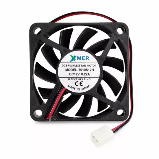 60X60X10mm 12V 2 UÇLU 0.22A 2P XMER FAN