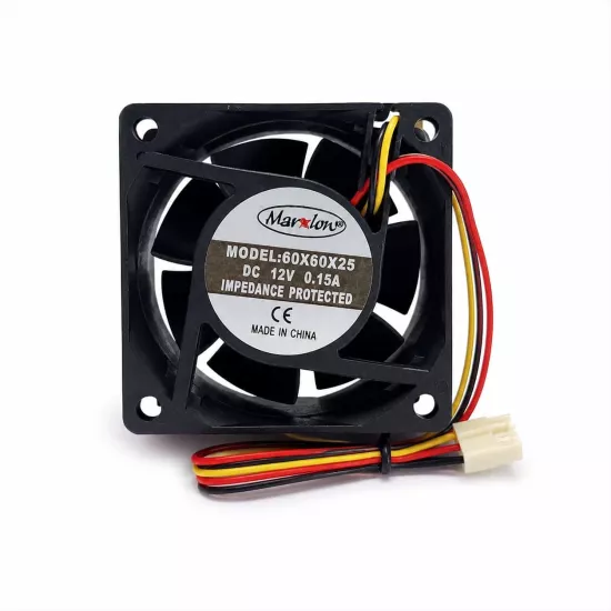 6CM 60X60X25 DC FAN 12V 3P 0.15A 3 UÇLU