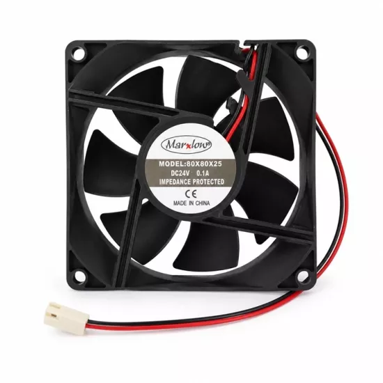 8CM 80X80X25 DC FAN 24V 2P 2 UÇLU 0.10A