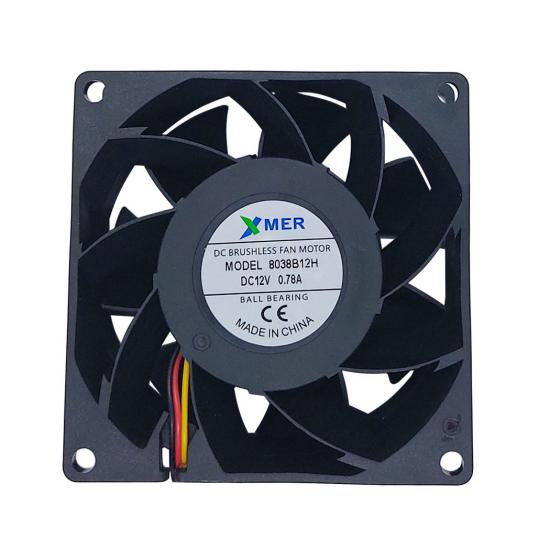 XMER 80X80X38mm 12V 3 Kablolu Rulmanlı FAN 0.78A