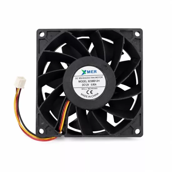 9CM 12VOLT 92X92X38mm 12V 3 KABLOLU RULMANLI 0.80A FAN
