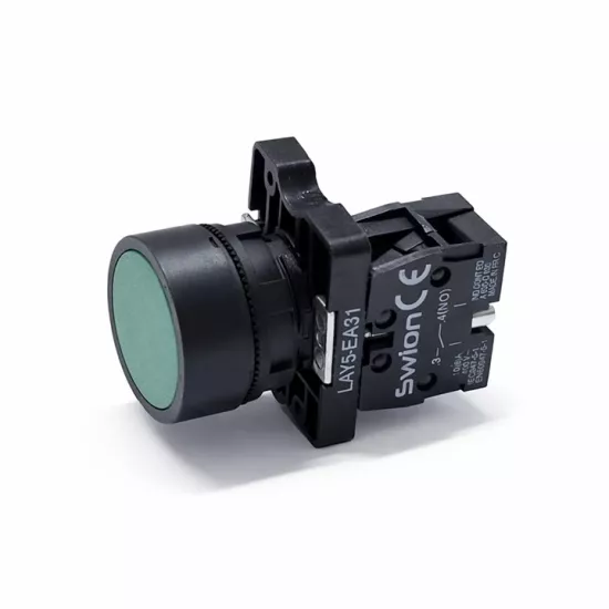 LAY5-EA31 22mm NORMALDE KAPALI KONTAK YEŞİL BUTON