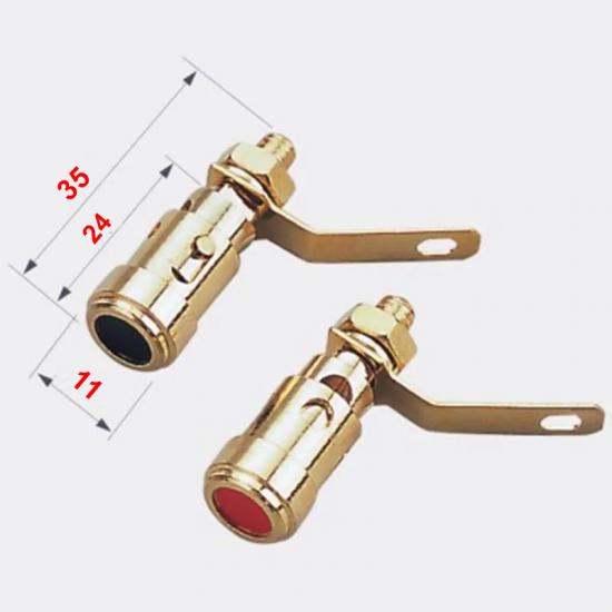 MR-240E 1 TAKIM BASMALI BORN KLEMENS HOPARLÖR KABİN TERMİNALİ KLEMENS 4MM