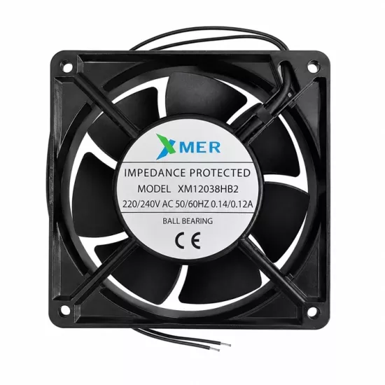 120X120X38MM 12CM 38MM 220V AC 0.14/0.12A 2P RULMANLI FAN 2700Rpm
