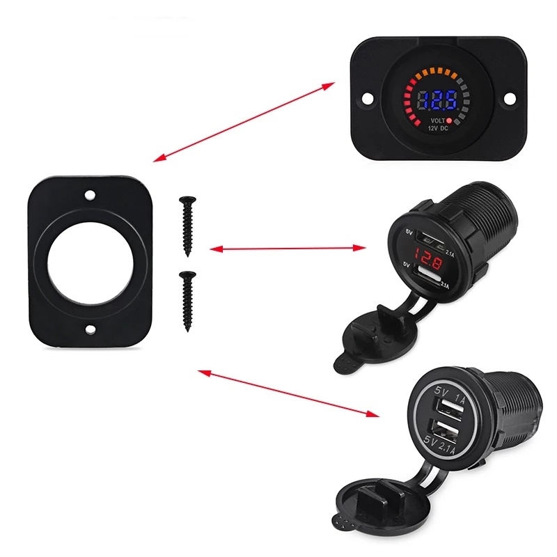 TEKLİ PANO TİP USB ve ÇAKMAKLIK İÇİN KULAKLI APARAT