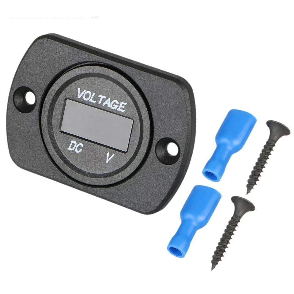 SINGLE EAR PANEL TYPE IN-VEHICLE DIGITAL VOLTMETER 12V 24V