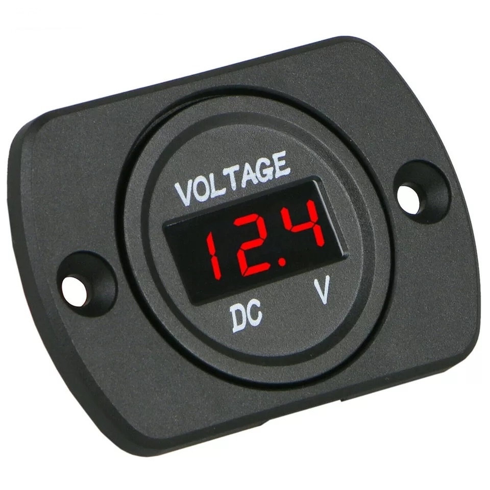 SINGLE EAR PANEL TYPE IN-VEHICLE DIGITAL VOLTMETER 12V 24V