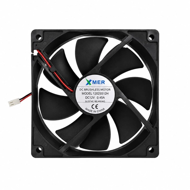 12CM 25MM 120X120X25MM 12V 0.45A 2P XMER FAN